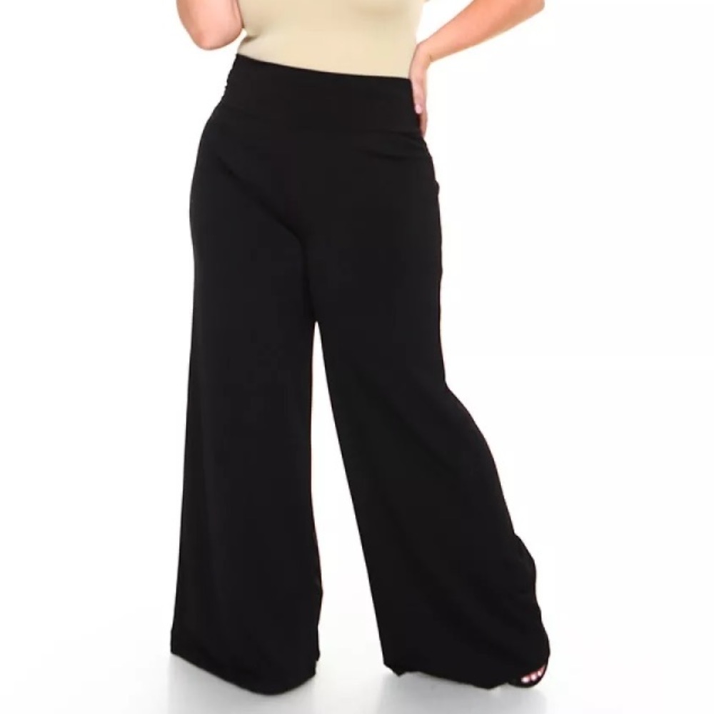 Plus Size Palazzo Pants Basic Simple - image 2